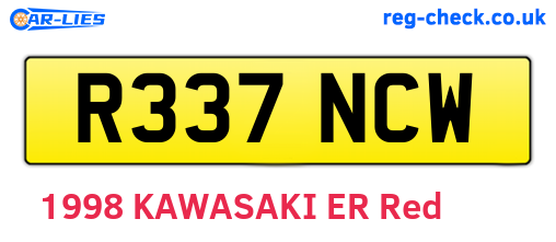 R337NCW are the vehicle registration plates.