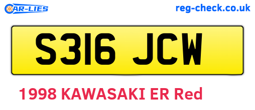 S316JCW are the vehicle registration plates.