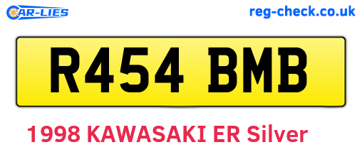 R454BMB are the vehicle registration plates.