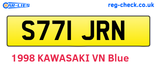 S771JRN are the vehicle registration plates.