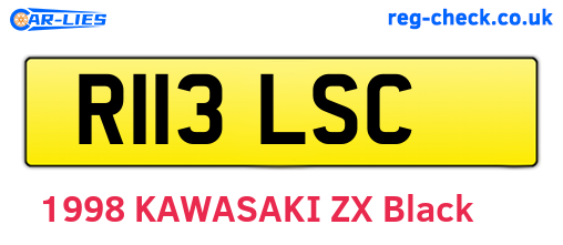 R113LSC are the vehicle registration plates.