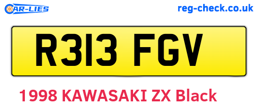 R313FGV are the vehicle registration plates.