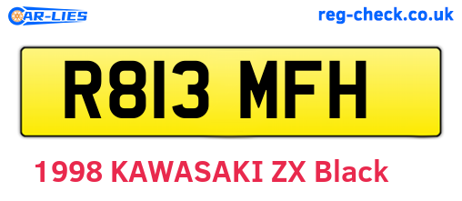 R813MFH are the vehicle registration plates.