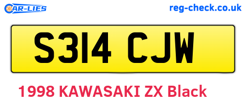 S314CJW are the vehicle registration plates.