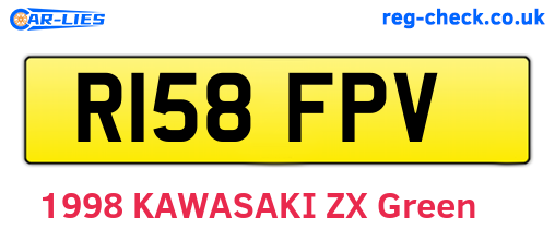 R158FPV are the vehicle registration plates.