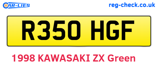 R350HGF are the vehicle registration plates.