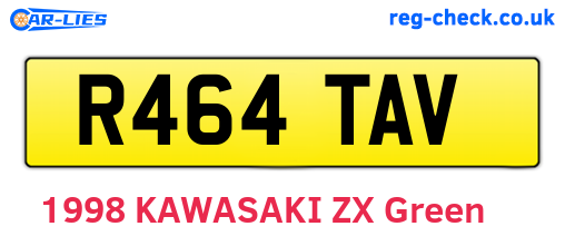 R464TAV are the vehicle registration plates.