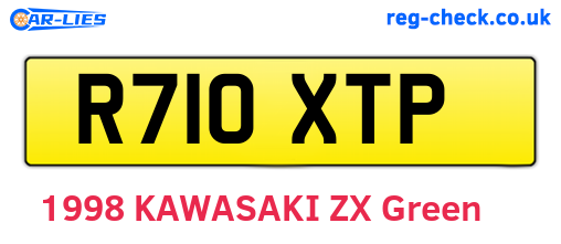 R710XTP are the vehicle registration plates.