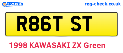 R86TST are the vehicle registration plates.