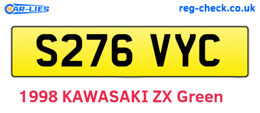 S276VYC are the vehicle registration plates.