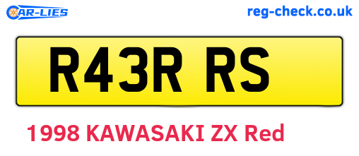 R43RRS are the vehicle registration plates.