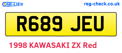 R689JEU are the vehicle registration plates.