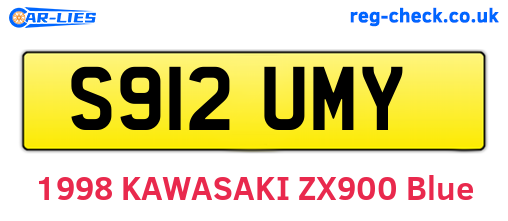 S912UMY are the vehicle registration plates.