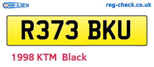 R373BKU are the vehicle registration plates.