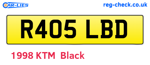 R405LBD are the vehicle registration plates.