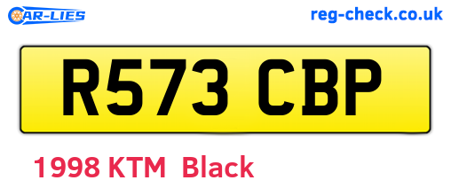 R573CBP are the vehicle registration plates.