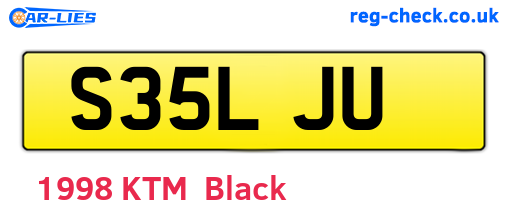 S35LJU are the vehicle registration plates.