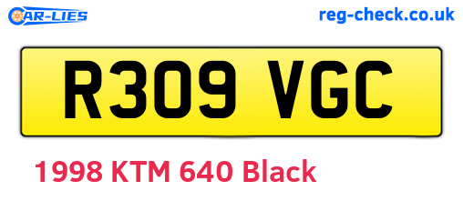 R309VGC are the vehicle registration plates.