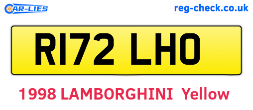 R172LHO are the vehicle registration plates.