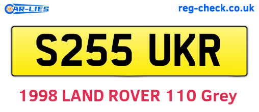 S255UKR are the vehicle registration plates.