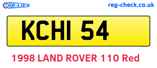 KCH154 are the vehicle registration plates.