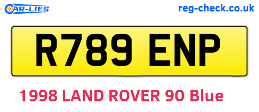 R789ENP are the vehicle registration plates.