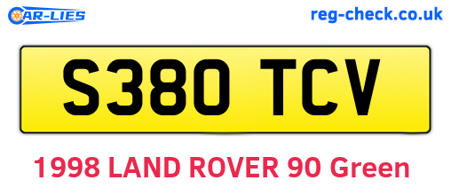 S380TCV are the vehicle registration plates.