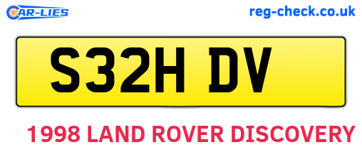 S32HDV are the vehicle registration plates.