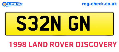 S32NGN are the vehicle registration plates.