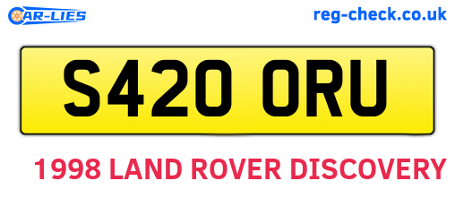 S420ORU are the vehicle registration plates.