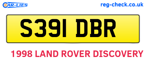 S391DBR are the vehicle registration plates.