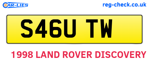S46UTW are the vehicle registration plates.