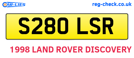 S280LSR are the vehicle registration plates.
