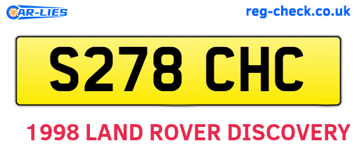 S278CHC are the vehicle registration plates.