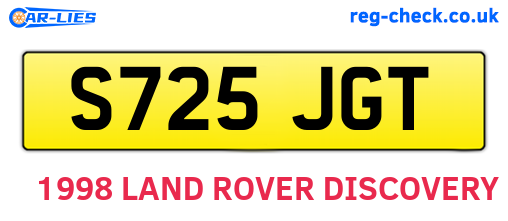 S725JGT are the vehicle registration plates.