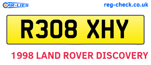 R308XHY are the vehicle registration plates.