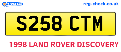 S258CTM are the vehicle registration plates.