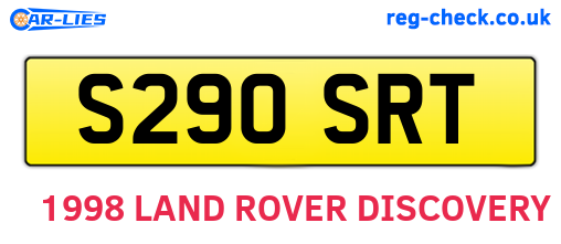 S290SRT are the vehicle registration plates.