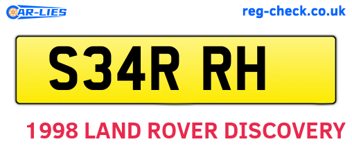 S34RRH are the vehicle registration plates.