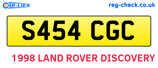 S454CGC are the vehicle registration plates.