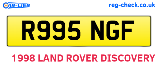 R995NGF are the vehicle registration plates.