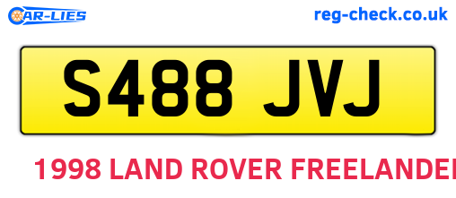 S488JVJ are the vehicle registration plates.