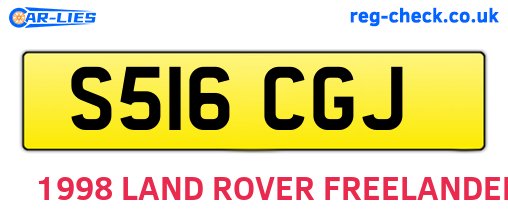 S516CGJ are the vehicle registration plates.