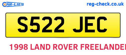 S522JEC are the vehicle registration plates.