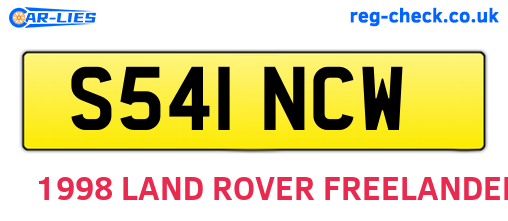 S541NCW are the vehicle registration plates.