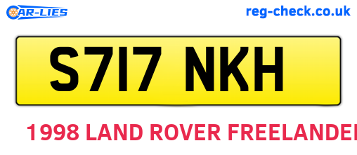 S717NKH are the vehicle registration plates.