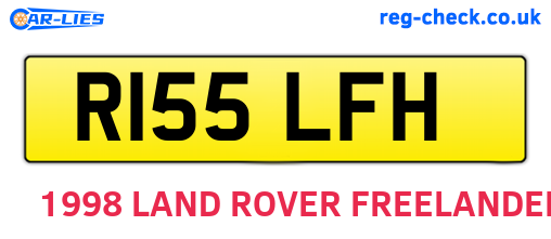 R155LFH are the vehicle registration plates.