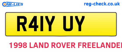 R41YUY are the vehicle registration plates.