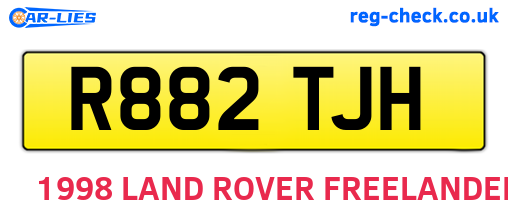 R882TJH are the vehicle registration plates.