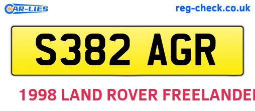 S382AGR are the vehicle registration plates.